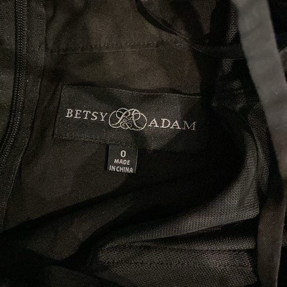 Betsy Adam Black Corsette Tiered Tulle Evening Gown NWT - Picture 8 of 9